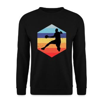 Handball Handball players Handball players - Unisex Sweatshirt - black - Front - Alina (178cm) & Michal (187cm)