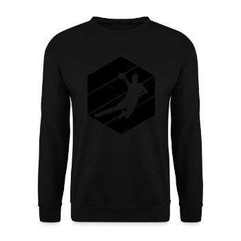 Handball Handball Women Handball Handball - Unisex Sweatshirt - black - Front - Alina (178cm) & Michal (187cm)