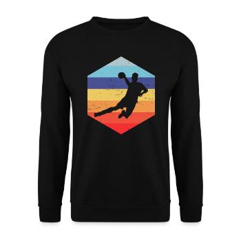 Handball players Handball players Handball players - Unisex Sweatshirt - black - Front - Alina (178cm) & Michal (187cm)