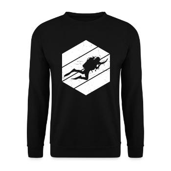 Scuba Diver Diver Femmes Plongée Libre - Sweat-shirt Unisexe - noir - Devant - Alina (178cm) & Michal (187cm)