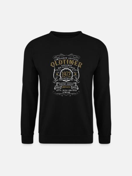 1972 geboren Gentleman 50 Geburtstag Oldtimer 1972 - Unisex Pullover - Schwarz