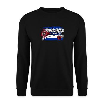 Cuba Salsa Dancer Salsera Cuban Flag - Unisex Sweatshirt - black - Front - Alina (178cm) & Michal (187cm)
