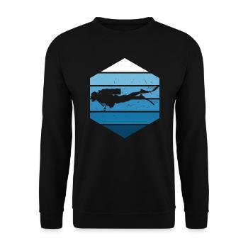 Plongeur Plongeur Femmes Plongeurs Hommes Scuba Diver - Sweat-shirt Unisexe - noir - Devant - Alina (178cm) & Michal (187cm)