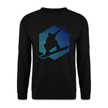 Snowboard sports d'hiver snowboarder femmes - Sweat-shirt Unisexe - noir - Devant - Alina (178cm) & Michal (187cm)