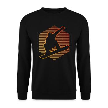 Snowboarder Herren Damen Wintersport Snowboarding - Unisex Pullover - Schwarz - Vorne - Alina (178cm) & Michal (187cm)