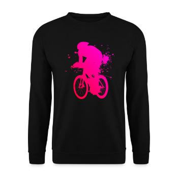 Cycliste de course femmes vélo de route vélo de course hommes - Sweat-shirt Unisexe - noir - Devant - Alina (178cm) & Michal (187cm)