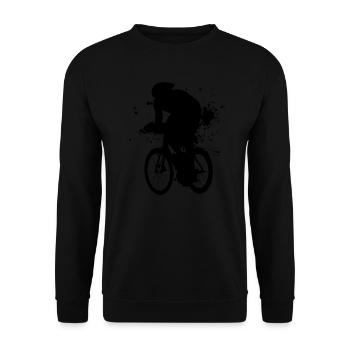 Men's road bike road bike racing cycling racing cycling - Unisex Sweatshirt - black - Front - Alina (178cm) & Michal (187cm)