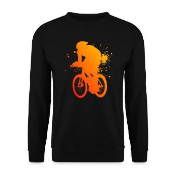 Road bike men racing cyclist road bike racing bike - Unisex Sweatshirt - black - Front - Alina (178cm) & Michal (187cm)