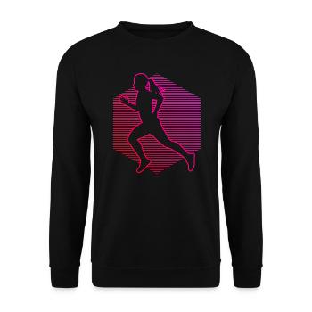 Course de fond Course à pied Jogging - Sweat-shirt Unisexe - noir - Devant - Alina (178cm) & Michal (187cm)