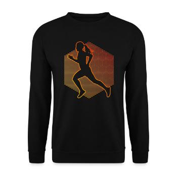 Jogging Course Course Hommes Jogging Femmes - Sweat-shirt Unisexe - noir - Devant - Alina (178cm) & Michal (187cm)