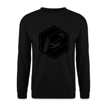 Women Kitesurfer Kite Men Kite Kitesurfing - Unisex Sweatshirt - black - Front - Alina (178cm) & Michal (187cm)