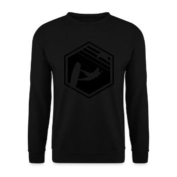 Men's Kitesurfer Kitesurf Kiting Women Kite - Unisex Sweatshirt - black - Front - Alina (178cm) & Michal (187cm)