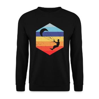 Kitesurf Kitesurfing Kitesurfer Kitesurfen - Unisex Sweatshirt - black - Front - Alina (178cm) & Michal (187cm)