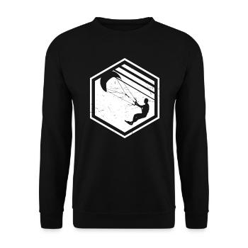 Kitesurfers Men Kitesurfing Kiting Kitesurfing - Unisex Sweatshirt - black - Front - Alina (178cm) & Michal (187cm)