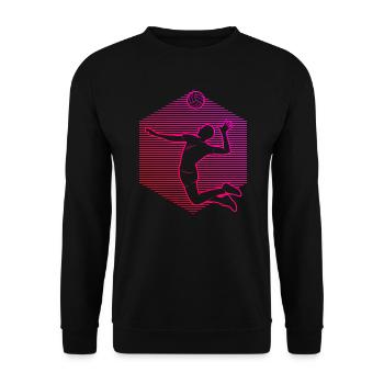 Joueuses de volleyball Volleyball de plage féminin - Sweat-shirt Unisexe - noir - Devant - Alina (178cm) & Michal (187cm)