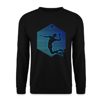 Volleyball Volleyball Player Volley Beach Volley - Unisex Sweatshirt - black - Front - Alina (178cm) & Michal (187cm)