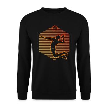 Volley Men's Volleyball Player Beach Volley - Unisex Sweatshirt - black - Front - Alina (178cm) & Michal (187cm)