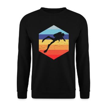 Ladies Diver Scuba Diving Free Dive Diving - Unisex Sweatshirt - black - Front - Alina (178cm) & Michal (187cm)