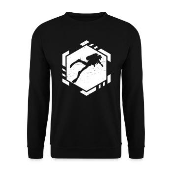 Plongeur Hommes Plongée Libre Plongée - Sweat-shirt Unisexe - noir - Devant - Alina (178cm) & Michal (187cm)