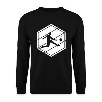 Women's Footballer Men Football Playing Football - Unisex Sweatshirt - black - Front - Alina (178cm) & Michal (187cm)