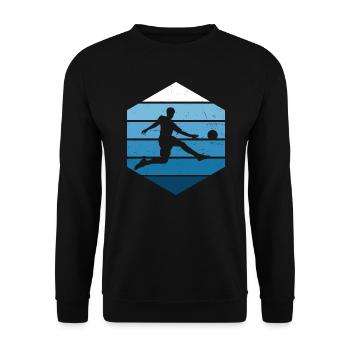 Men's Football Footballers Playing Football - Unisex Sweatshirt - black - Front - Alina (178cm) & Michal (187cm)