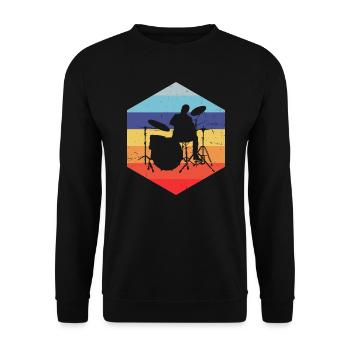 Percussionist Drums Ladies Drummer - Unisex Sweatshirt - black - Front - Alina (178cm) & Michal (187cm)