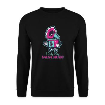 I Only Play Salsa Music - Unisex Sweatshirt - black - Front - Alina (178cm) & Michal (187cm)