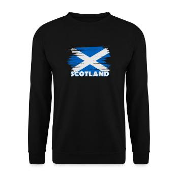 Scotland Flag Scotland Sports - Unisex Sweatshirt - black - Front - Alina (178cm) & Michal (187cm)