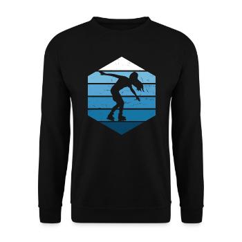 Roller Skates Roller Skating Men Roller Skates - Unisex Sweatshirt - black - Front - Alina (178cm) & Michal (187cm)