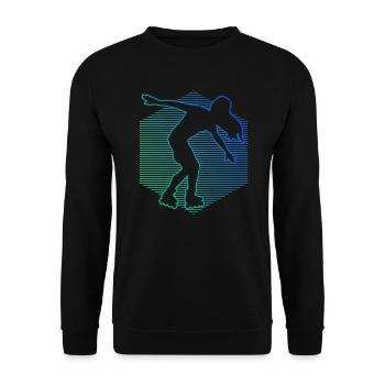 Roller Skate Hommes Roller Roller Patinage - Sweat-shirt Unisexe - noir - Devant - Alina (178cm) & Michal (187cm)