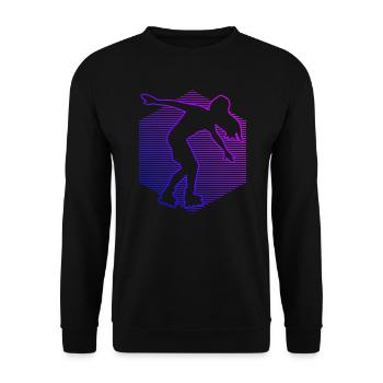 Rollerskate Roller Skating Roller Skating Women - Unisex Sweatshirt - black - Front - Alina (178cm) & Michal (187cm)
