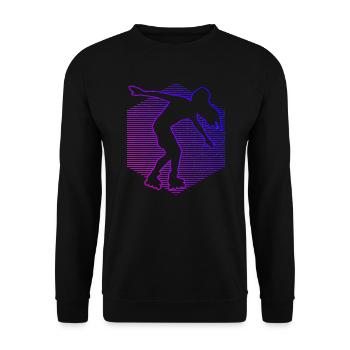Roller Skating Rollschuhlaufen Patins à roulettes - Sweat-shirt Unisexe - noir - Devant - Alina (178cm) & Michal (187cm)