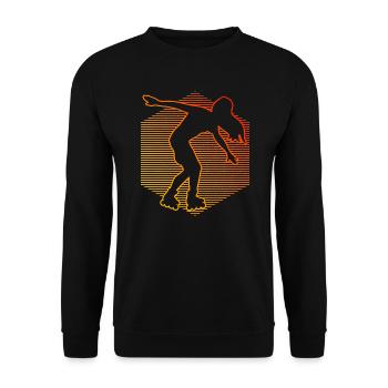 Rollerskate Rollerskaten Hommes Roller Skate - Sweat-shirt Unisexe - noir - Devant - Alina (178cm) & Michal (187cm)