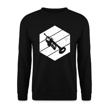 Trumpeter Men's Trumpets Players Trumpet Games - Unisex Sweatshirt - black - Front - Alina (178cm) & Michal (187cm)