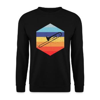 Tromboniste Ténor Trombone Hommes Trombone Cuivres - Sweat-shirt Unisexe - noir - Devant - Alina (178cm) & Michal (187cm)