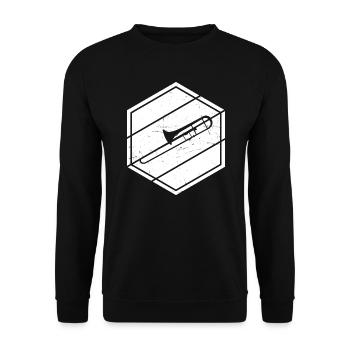 Trombonists Trombonist Brass Band Tenor Trombone - Unisex Sweatshirt - black - Front - Alina (178cm) & Michal (187cm)