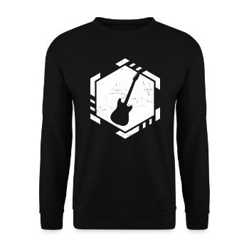 Guitariste Homme Guitare Guitare Femmes GuitareArris - Sweat-shirt Unisexe - noir - Devant - Alina (178cm) & Michal (187cm)