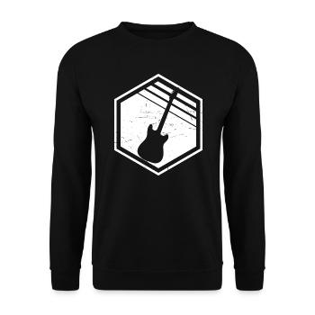 Guitare Guitariste Guitare Hommes Guitare Femmes Guitare Joue - Sweat-shirt Unisexe - noir - Devant - Alina (178cm) & Michal (187cm)
