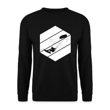 Men's Kitesurfing Kite Kite Women Kitesurfer - Unisex Sweatshirt - black - Front - Alina (178cm) & Michal (187cm)