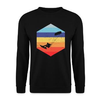 Kitesurfer Kite Hommes Kitesurf Kitesurf - Sweat-shirt Unisexe - noir - Devant - Alina (178cm) & Michal (187cm)