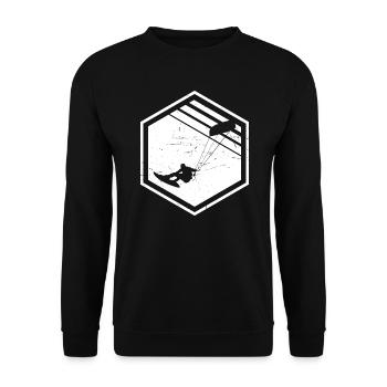 Kite Kitesurf Kitesurfer Kitesurf femmes - Sweat-shirt Unisexe - noir - Devant - Alina (178cm) & Michal (187cm)