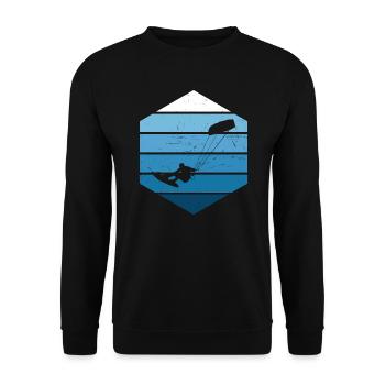 Kitesurfing Kitesurfer Kite Kite Men - Unisex Sweatshirt - black - Front - Alina (178cm) & Michal (187cm)