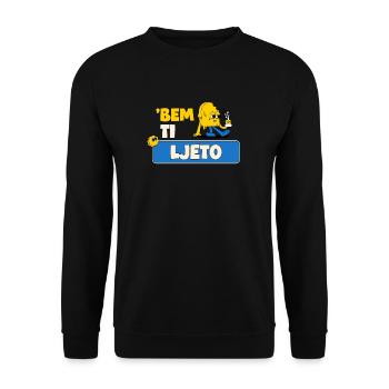 ´Bem ti ljeto Balkan - Unisex Sweatshirt - black - Front - Alina (178cm) & Michal (187cm)