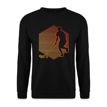 Salibandy Unihockeyspielen Floorball Innebandy - Unisex Pullover - Schwarz - Vorne - Alina (178cm) & Michal (187cm)