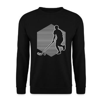 Innebandy Herren Salibandy Hockey Floorball - Unisex Pullover - Schwarz - Vorne - Alina (178cm) & Michal (187cm)
