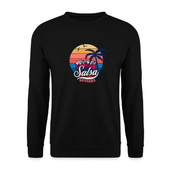 Salsa sensei Salsa Musik und Salsa Tanz - Unisex Pullover - Schwarz - Vorne - Alina (178cm) & Michal (187cm)