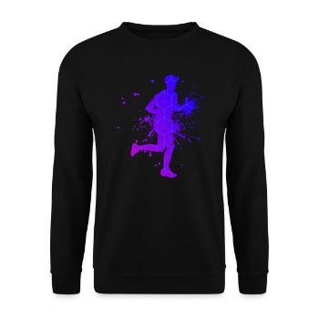 Men's Marathon Cross Country Running - Unisex Sweatshirt - black - Front - Alina (178cm) & Michal (187cm)