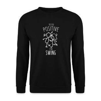 Swing Dance I Tested positive for swing - Unisex Pullover - Schwarz - Vorne - Alina (178cm) & Michal (187cm)