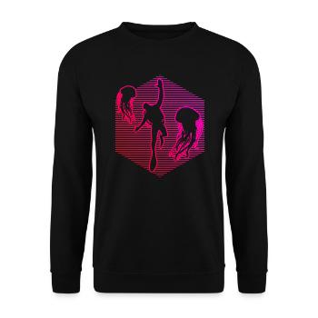 Plongée Plongée Plongée Sous-marine Hommes Plongée sous-marine - Sweat-shirt Unisexe - noir - Devant - Alina (178cm) & Michal (187cm)