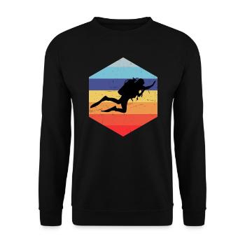 Scuba Diver Diver Scuba Diving Divers - Unisex Sweatshirt - black - Front - Alina (178cm) & Michal (187cm)